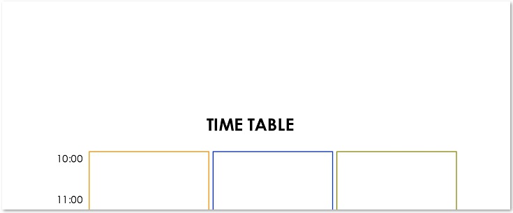 タイムテーブルのテンプレートは無料ダウンロード「シンプル・Word・Excel・pdf」
